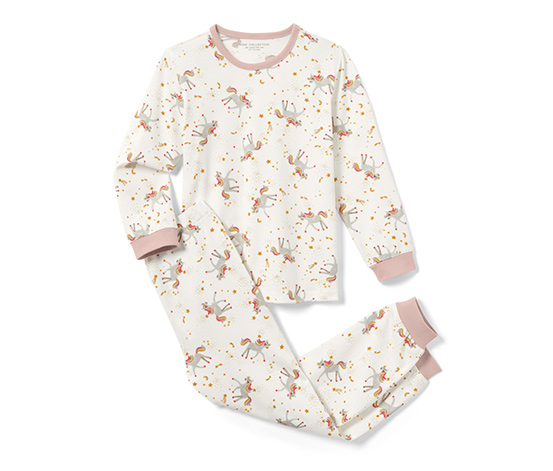 2 Kinder-Pyjamas, Einhorn