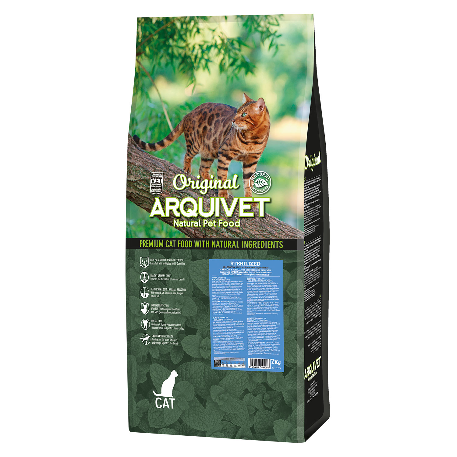 Salmão esterilizado ARQUIVET CAT ORIGINAL 1,5 kg