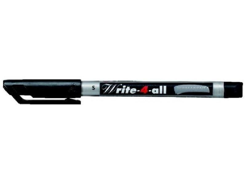 STABILO Permanent-Marker Write-4-all S, Schwarz Wasserfester Marker