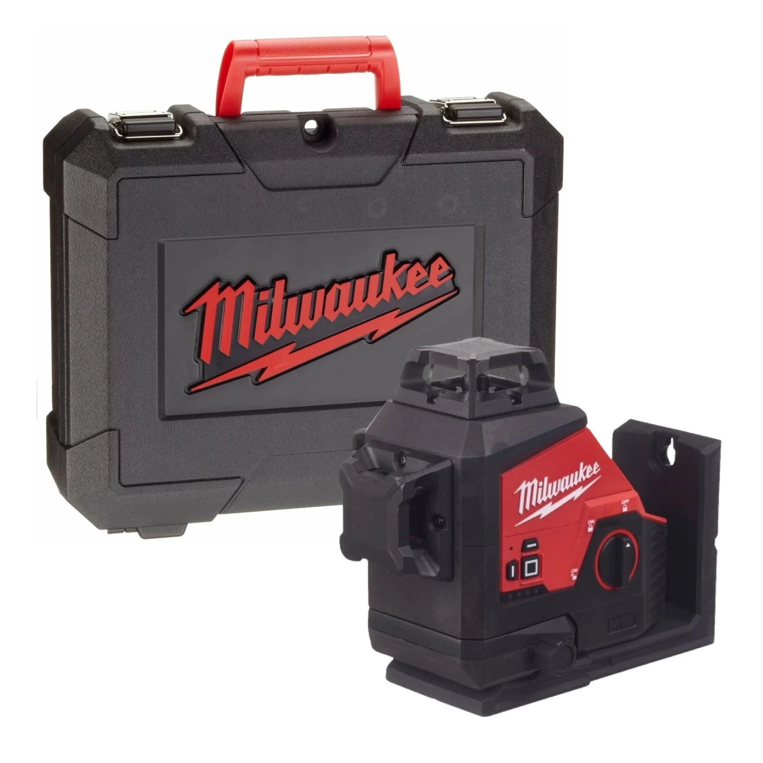 Milwaukee M12 3PL-0C 12V Li-Ion accu kruislijnlaser body in koffer - 3 lijnen - Groen - 38m