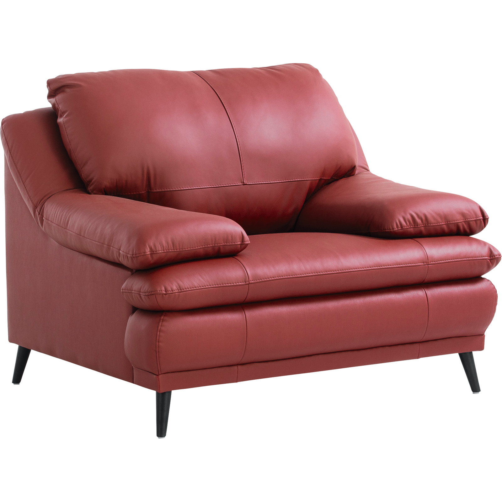 Sessel Ferrara Leder Mix Rancho rot