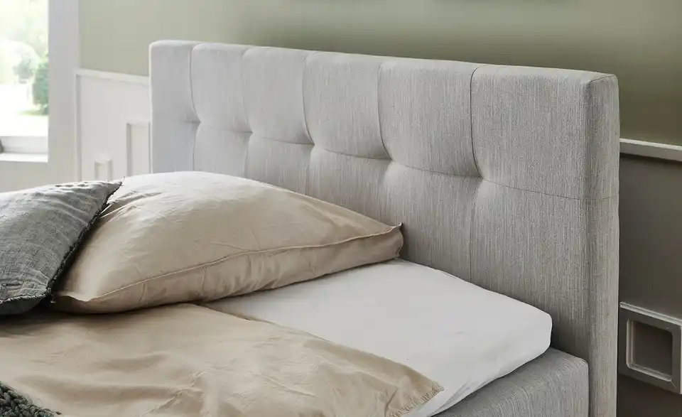 Boxspringbett Catania Hellgrau 180 cm
