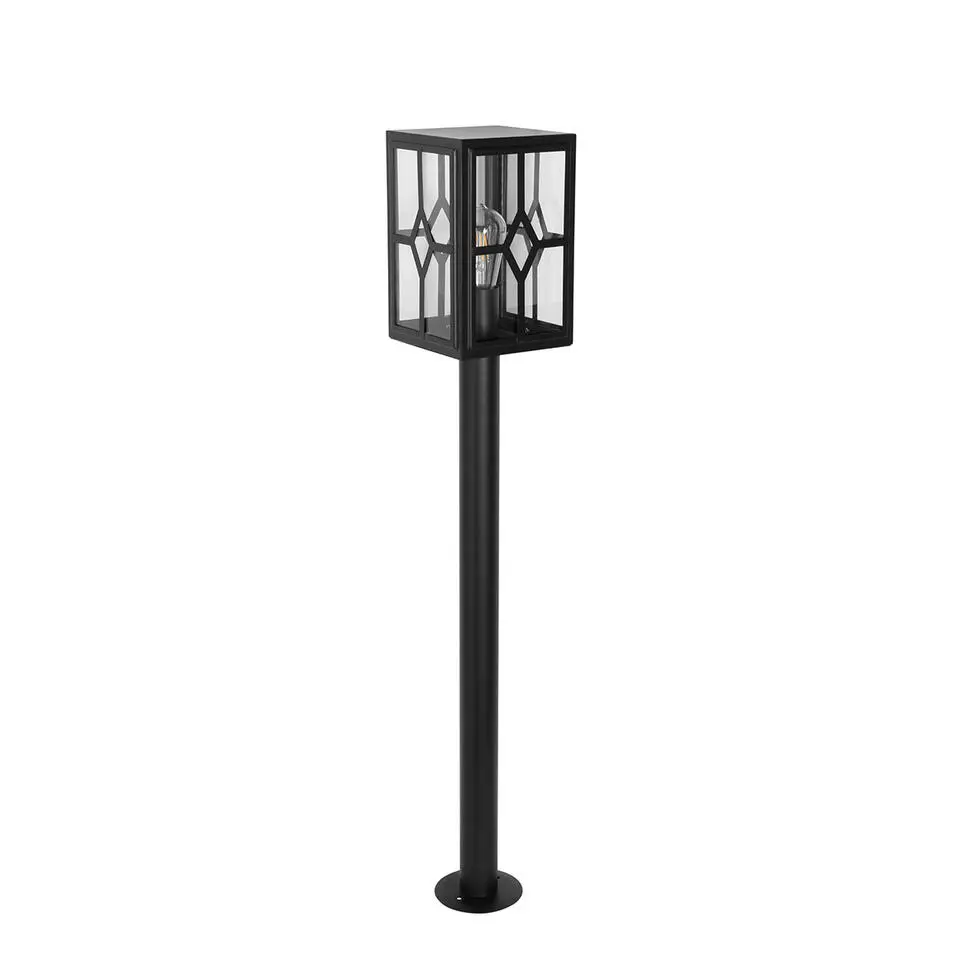 Qazqa staande buitenlampen dover zwart e27
