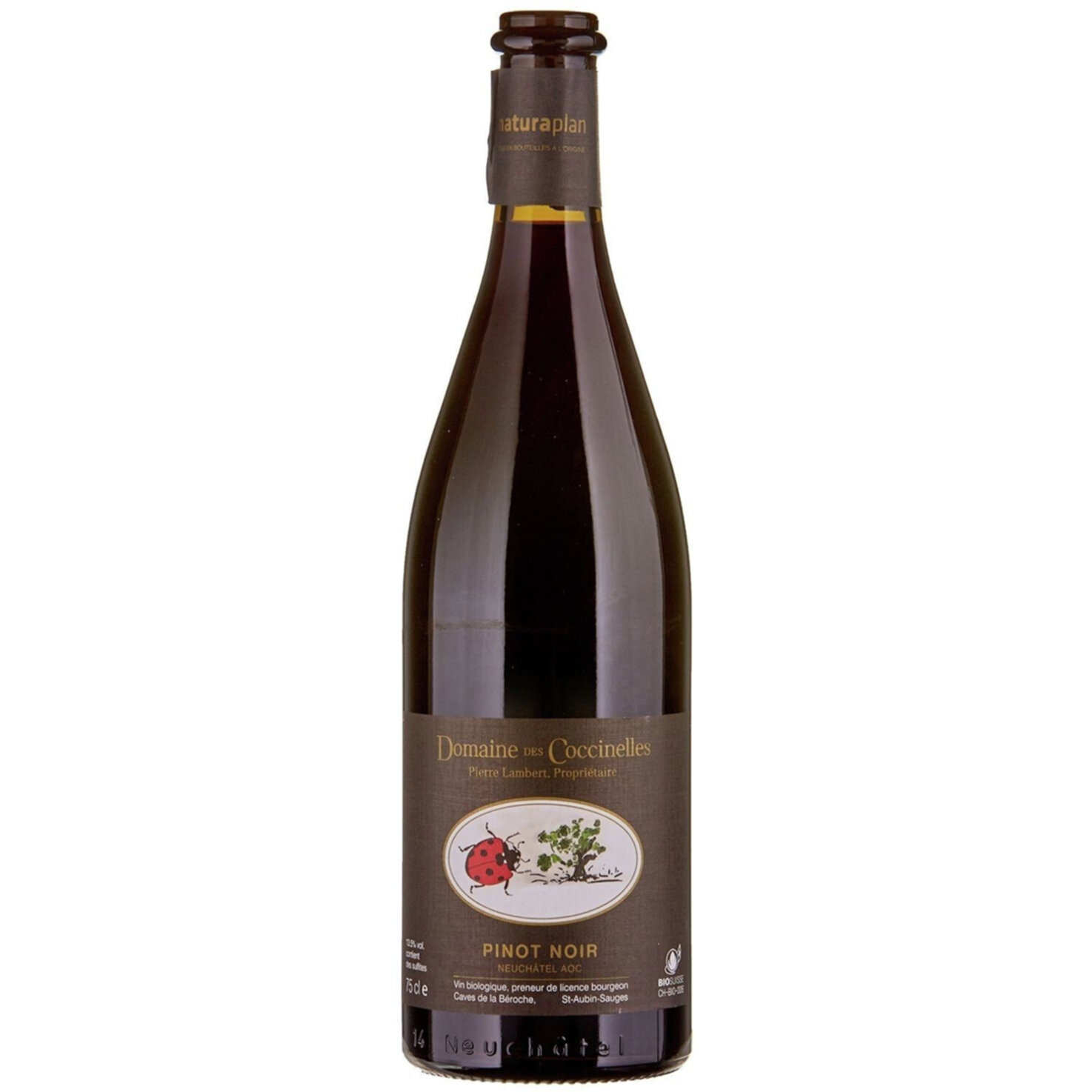 Naturaplan Bio-Pinot Noir Neuchâtel AOC Domaine des Coccinelles -75cl