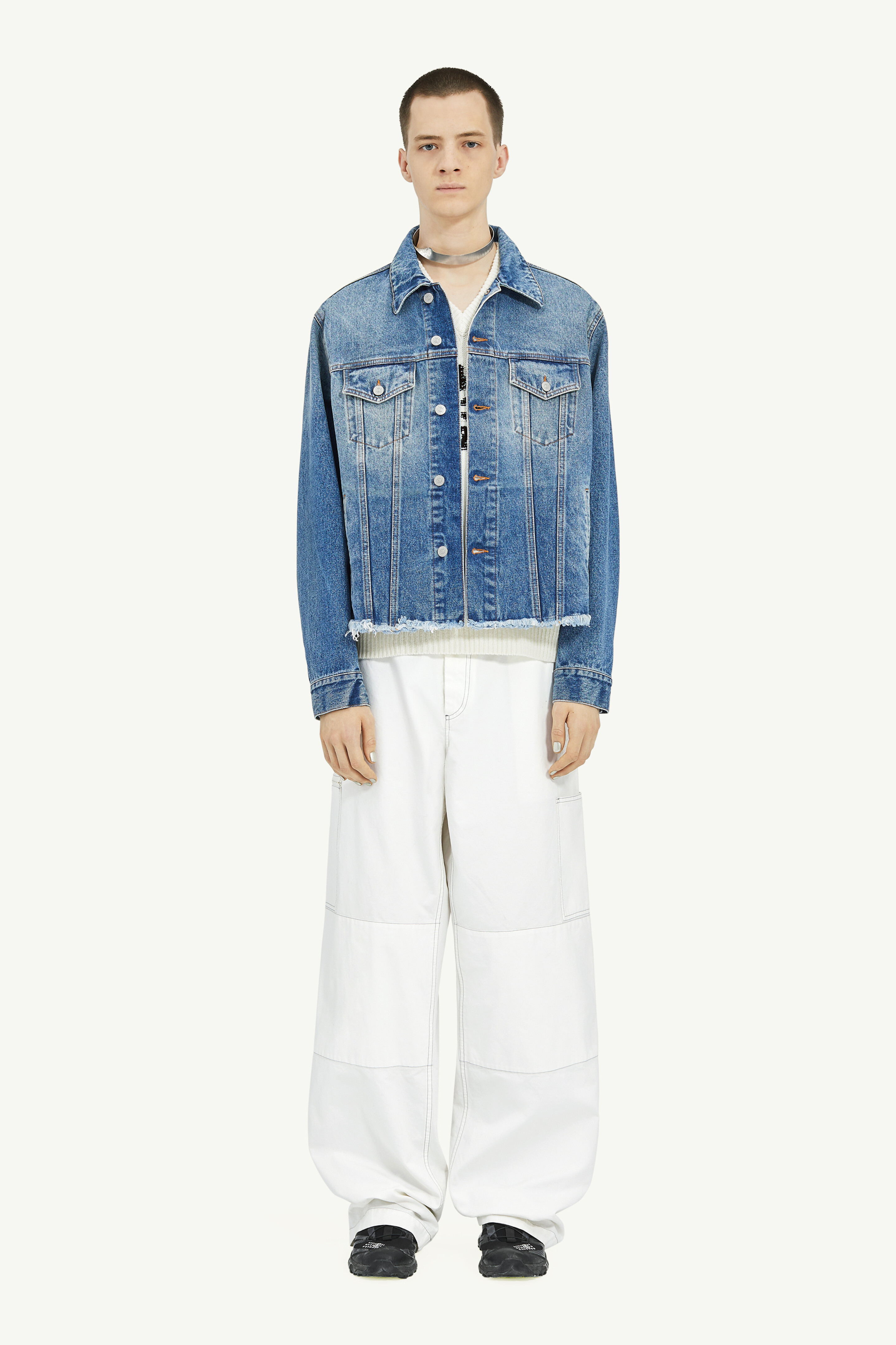 Veste en denim bleu clair