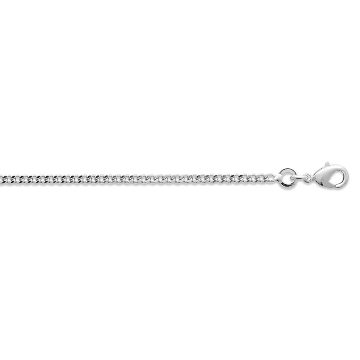 Chaîne Brillaxis argent maille gourmette 45cm