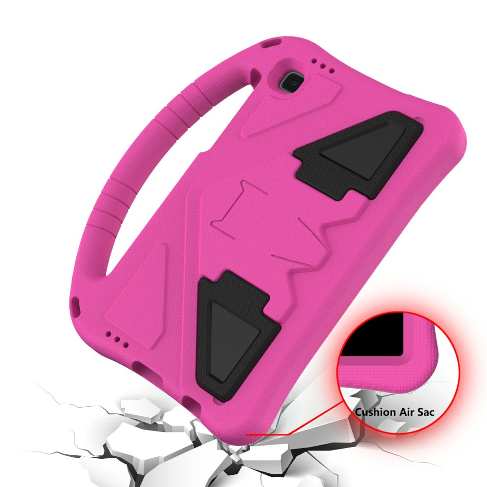 Samsung Galaxy Tab A7 Lite Stossfeste Kinder Schaumstoff Hülle mit Griff   Kickstand - Pink