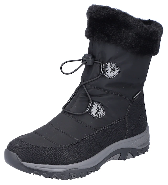 Rieker Winterboots  mit Fellimitat-Besatz am Schaftrand