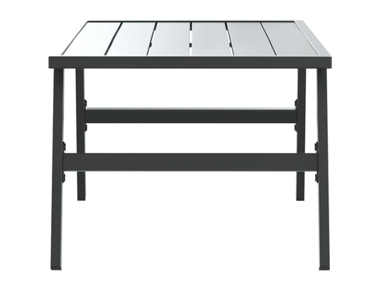 VIDAXL - Table basse de jardin noir 90x45x35 cm acier enduit de poudr...