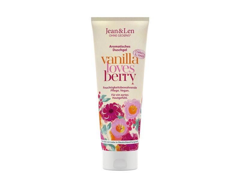 Jean & Len Duschgel Cranberry/Vanilla 250 ml Natürliche Pflegedusche pH-hautideal formuliert und wunderbar lieblich duftend