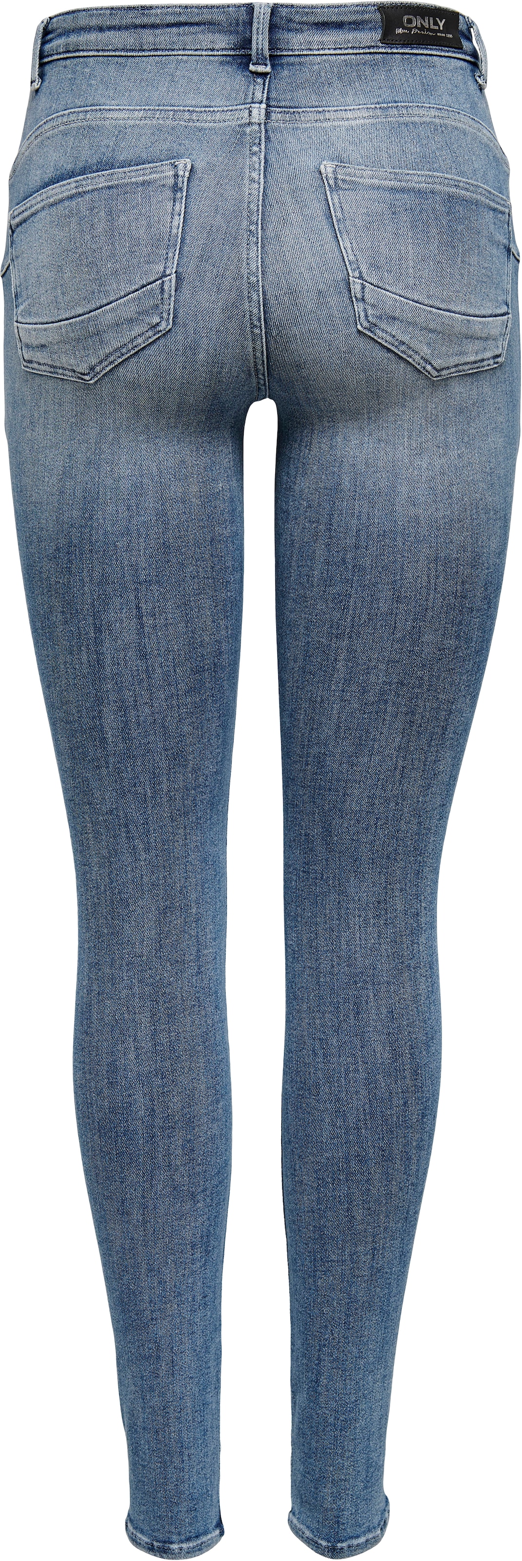 ONLY Skinny-fit-Jeans »ONLPOWER LIFE MID PUSH«, mit Destroyed-Details