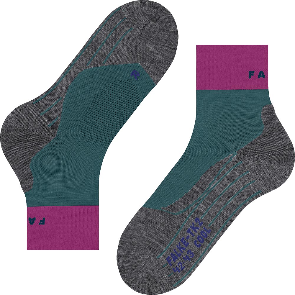 Falke TK2 Explore Cool Short Socken Damen peacock