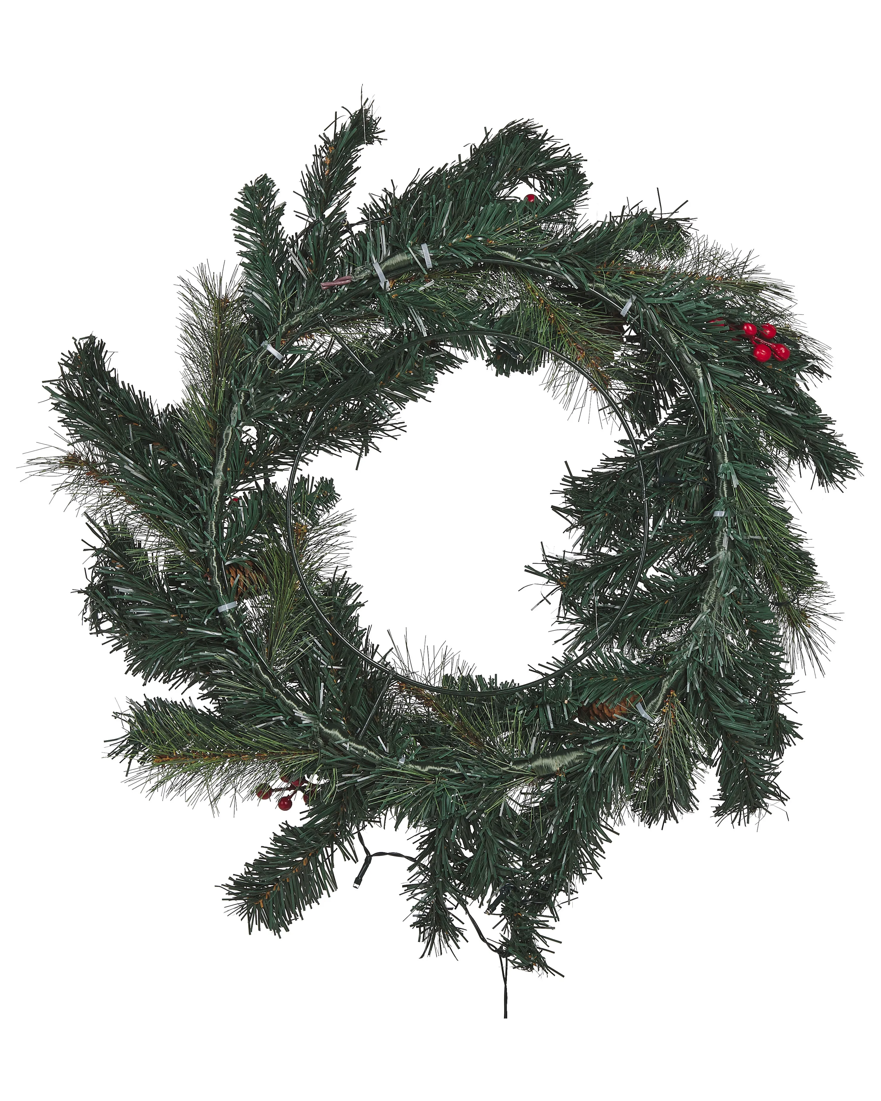 Kerstkrans LED TENALA Groen 60 cm
