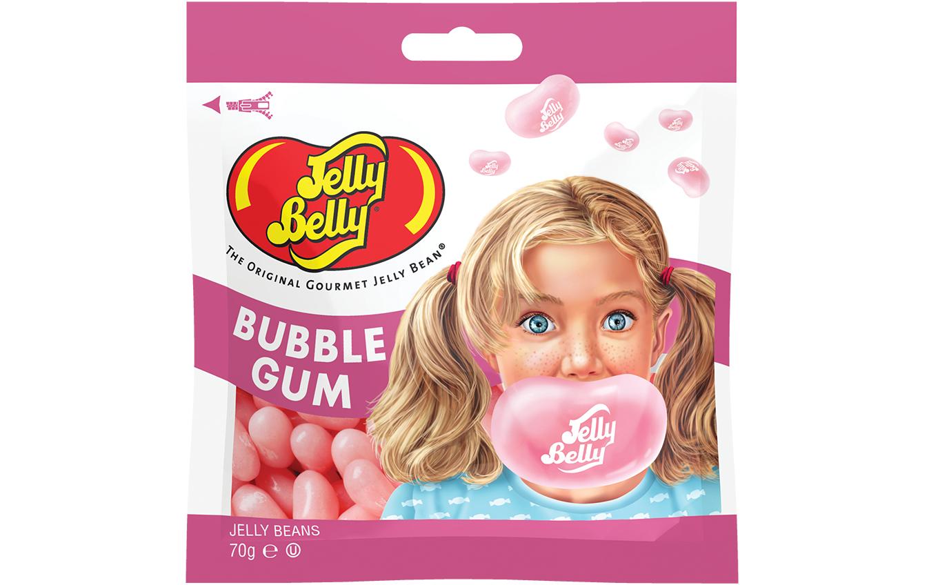 Bonbons Bubble Gum 70 gSaftige Geleebohnen mit Kaugummiaroma