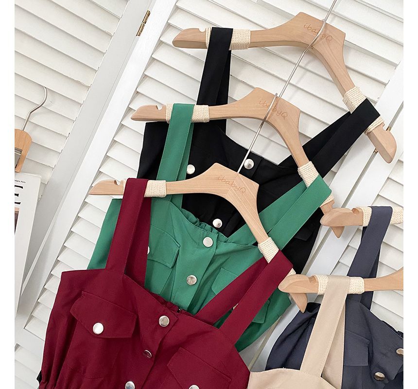 Babique - Effen Cargo Jumpsuit met Wijde Pijpen
