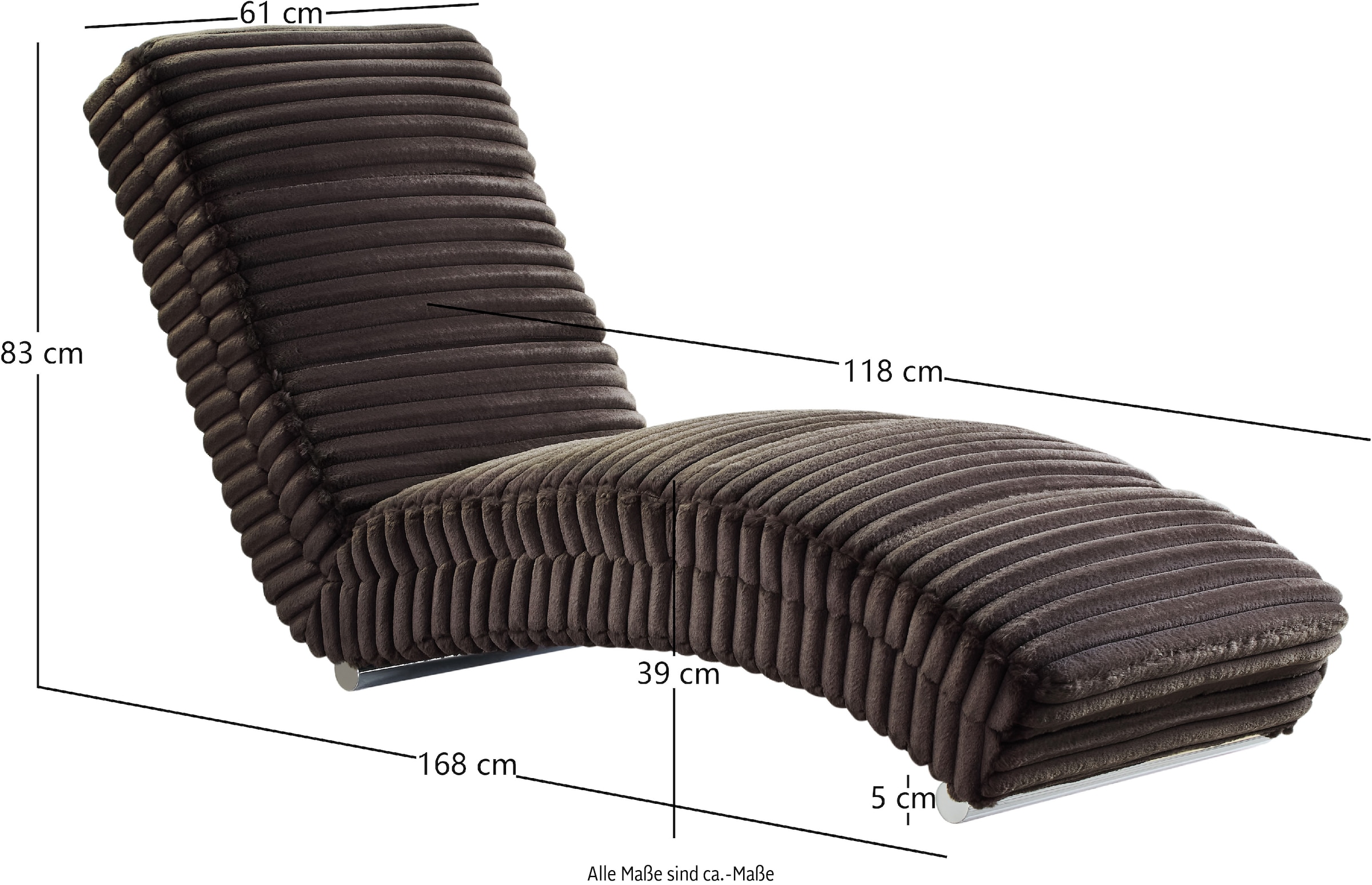 SalesFever Relaxliege »Komfortable Relaxliege« Quergesteppt, Oeko-Tex zertifizierter Bezug, PFC-frei
