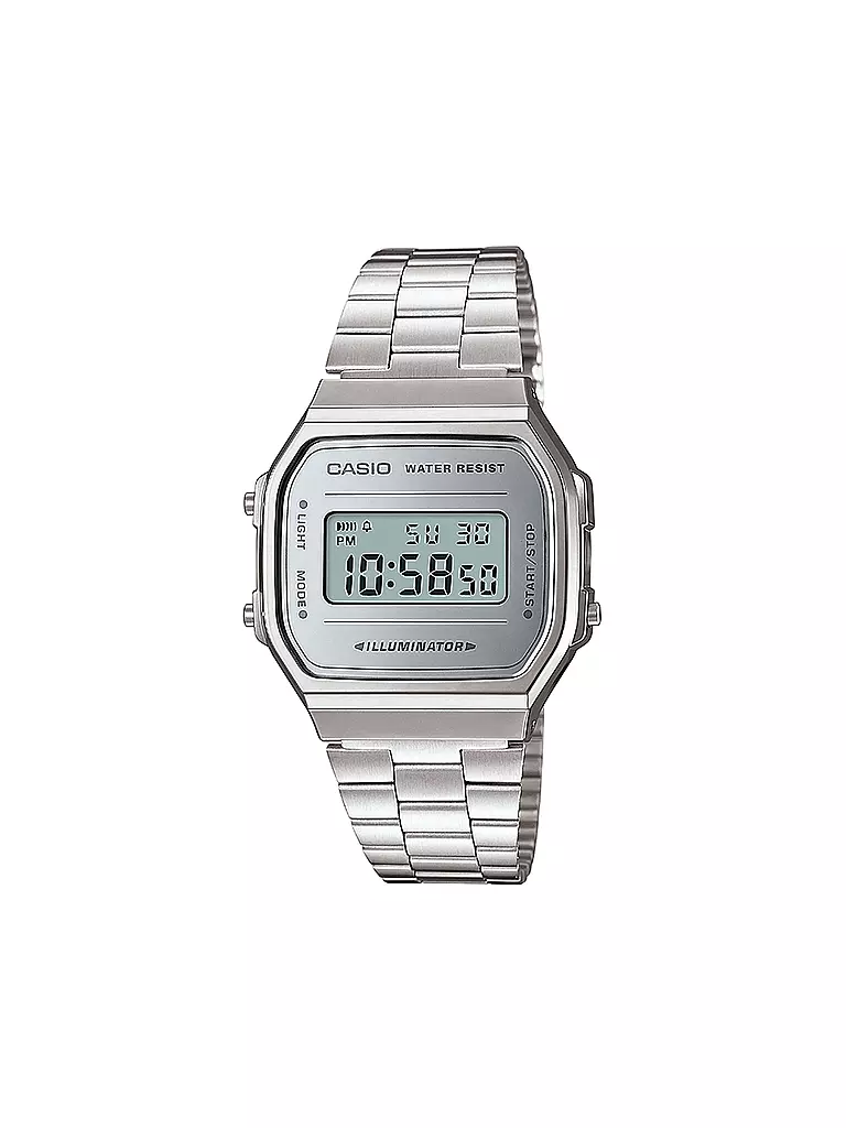 CASIO Uhr VINTAGE SILBER A168WEM-7EF silber silber