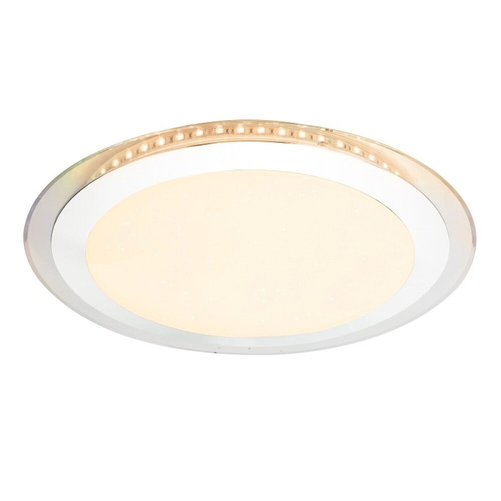 PLAFOND GLOBO LED Ø40,5CM HVIT/KROM