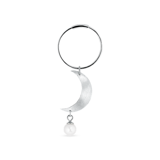 Jane Kønig Half Moon Creole Ørering, Silver