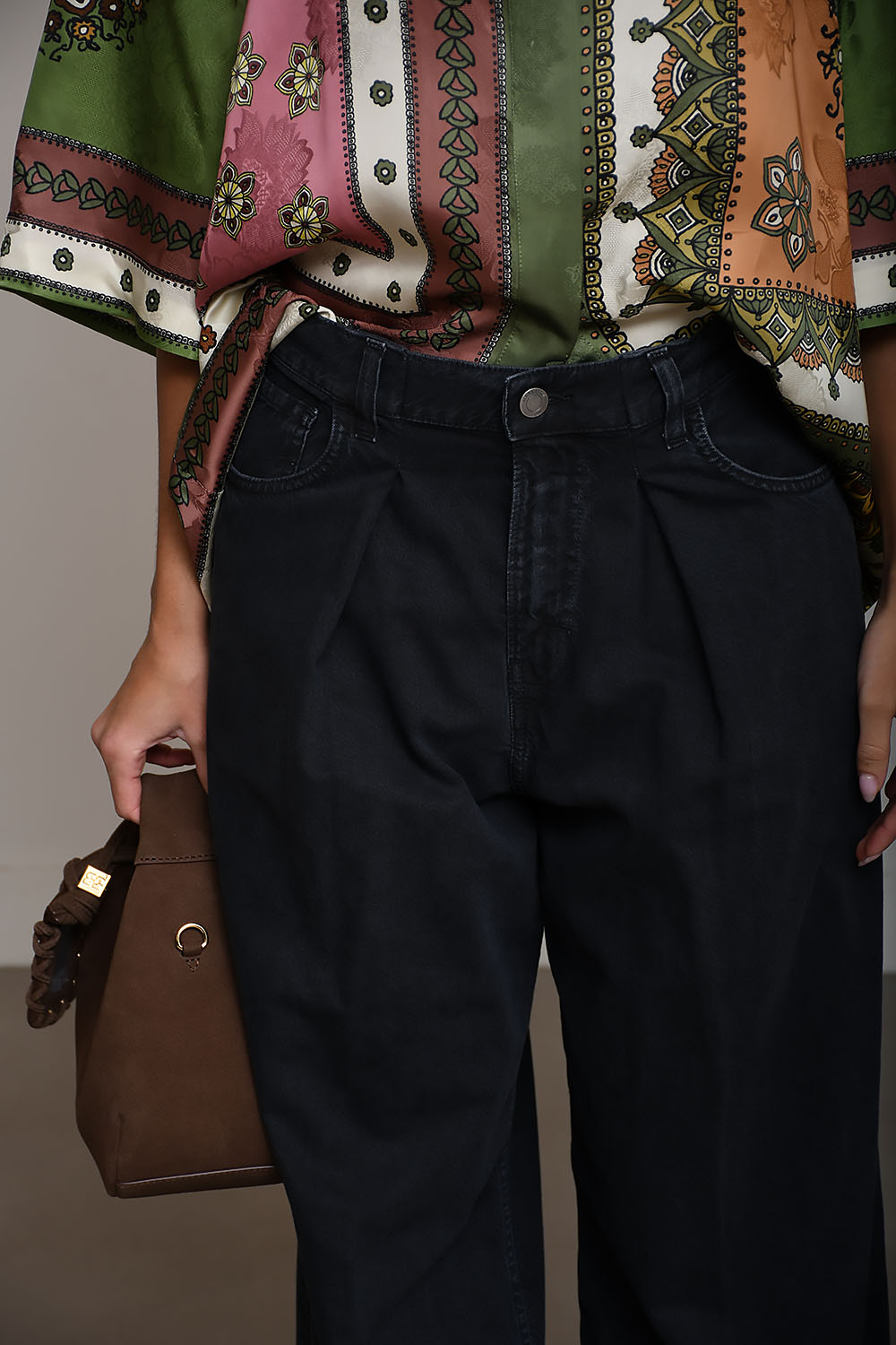 Candy twill 45 denim wide-leg jeans