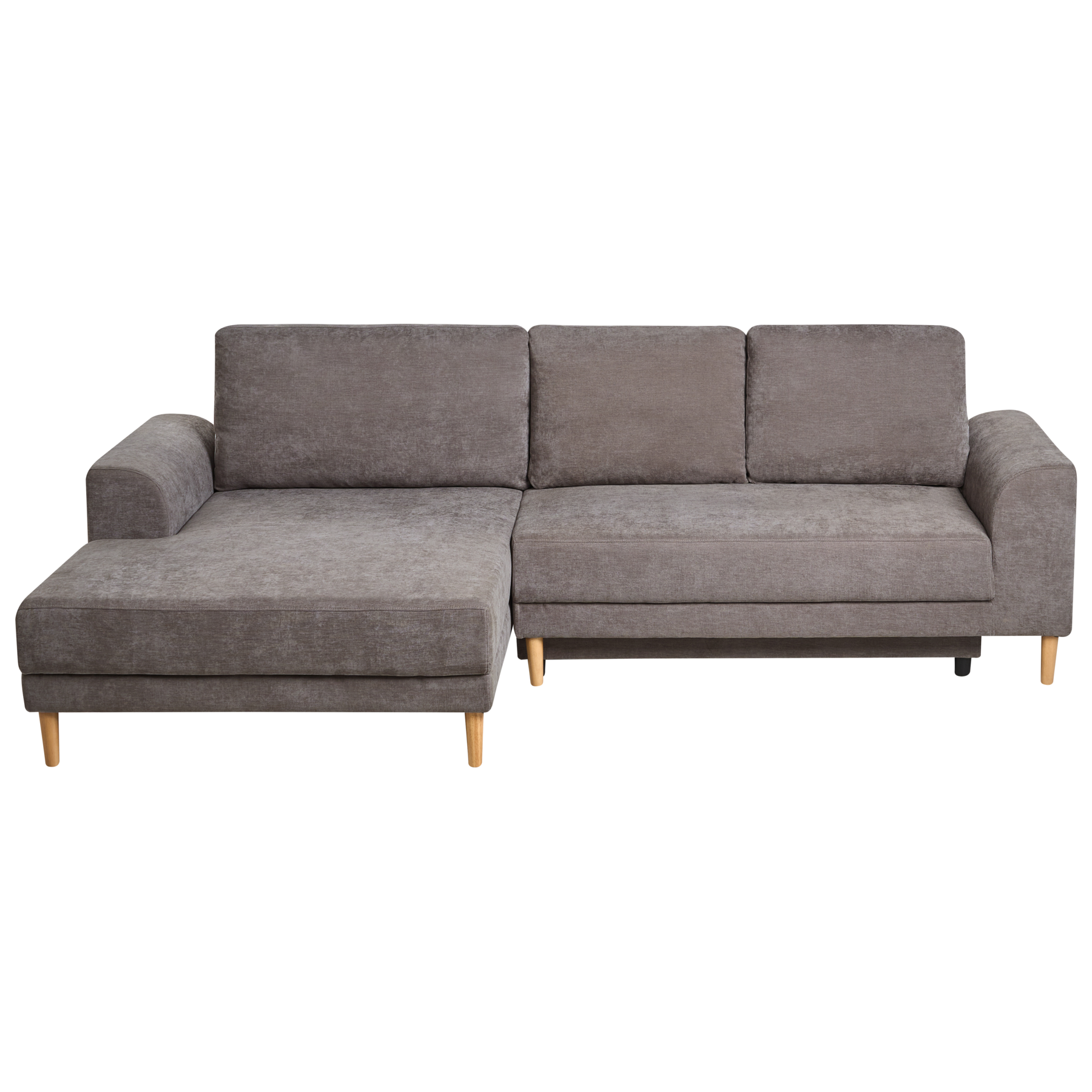 Beliani-NUBORG-Hoekslaapbank 3-zits-Taupe-Rechtszijdig-Chenille