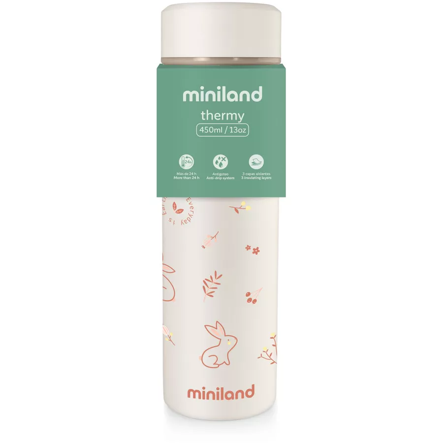miniland natur Isolierflasche beigeorange 450 ml