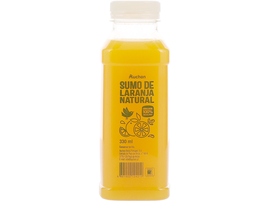 SUMO DE LARANJA AUCHAN 330 ML