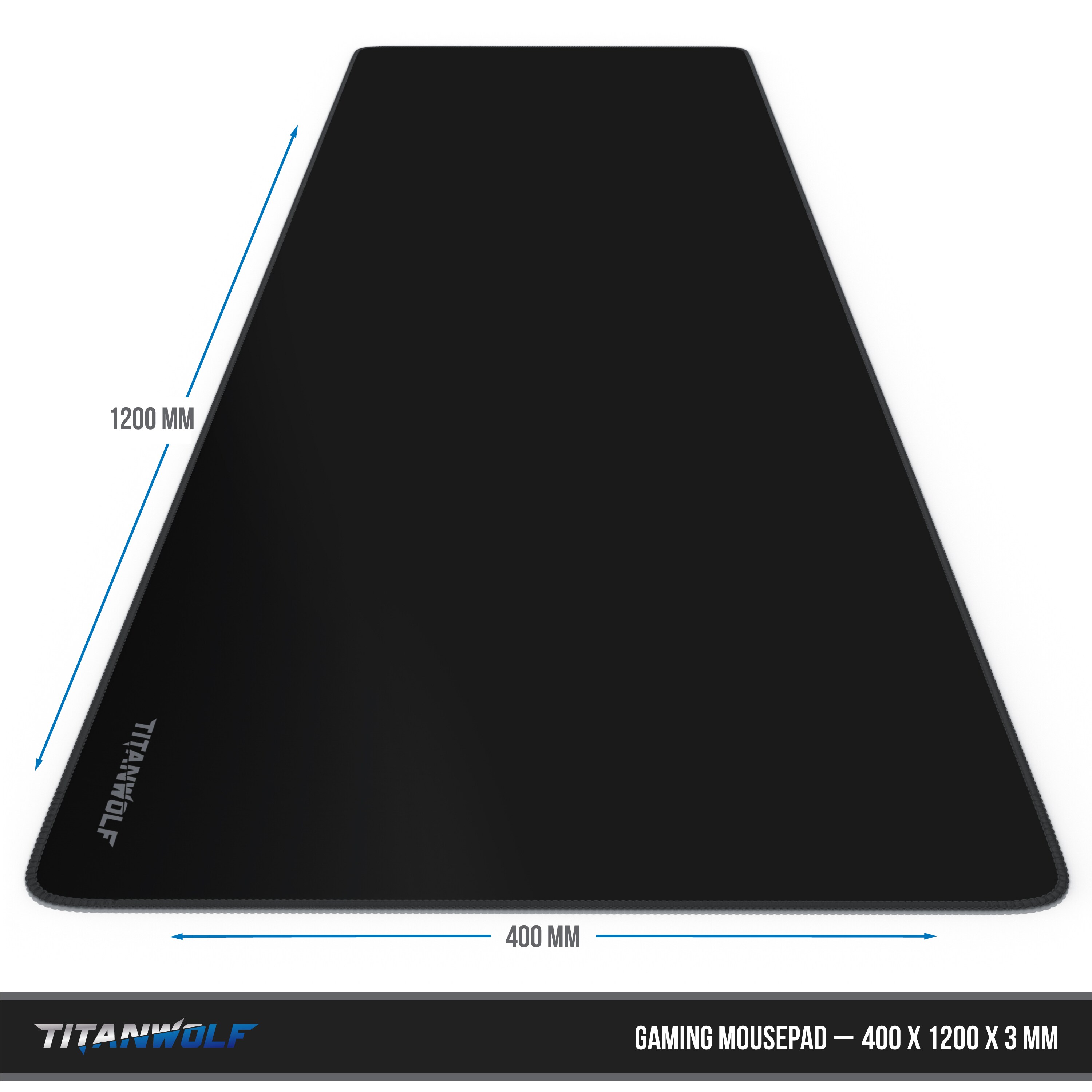 Titanwolf Gaming Mauspad, XXXL Speed Mousepad 1200 x 400 mm, Geschwindigkeit & Präzision, Alpha