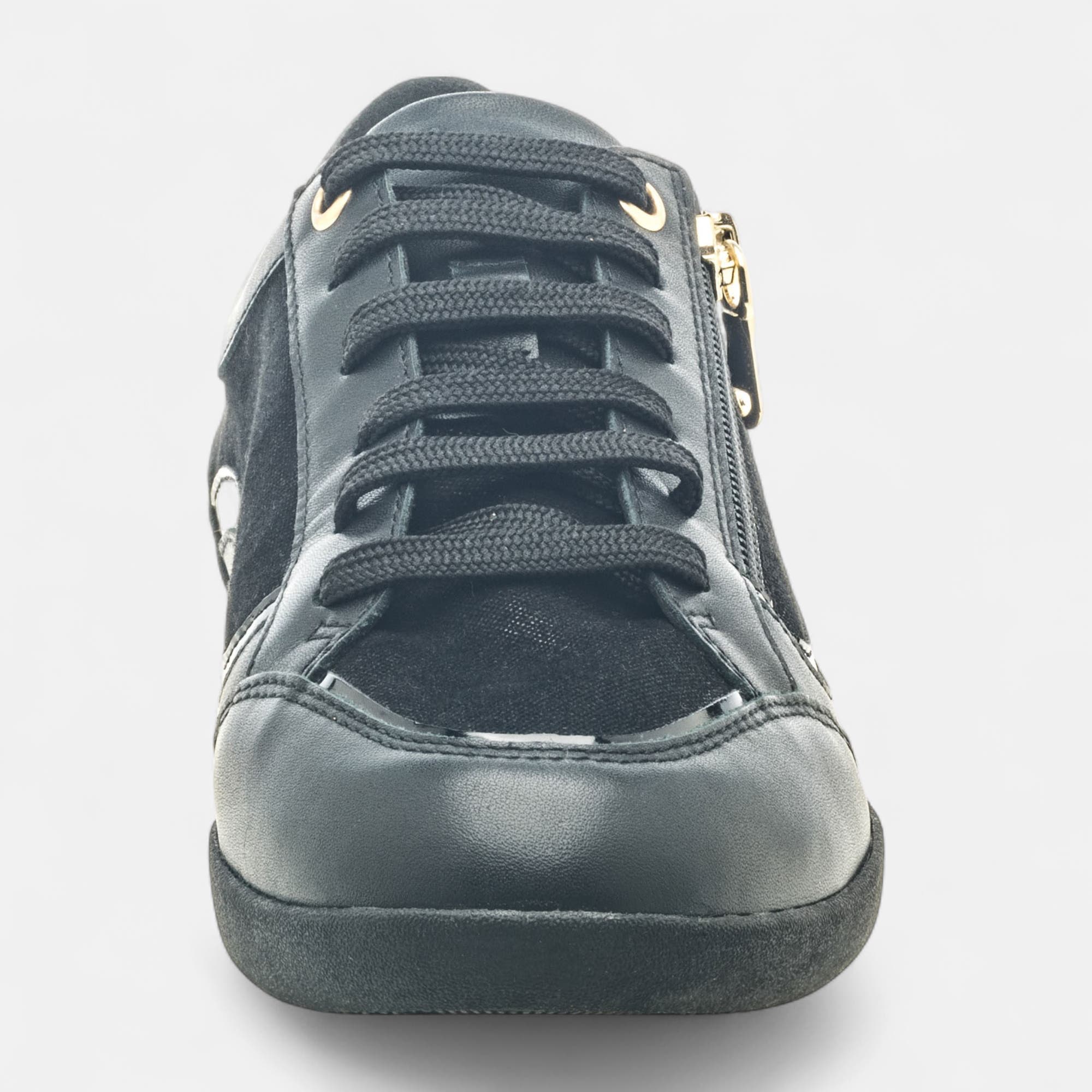 Baskets basses Femme en cuir noir