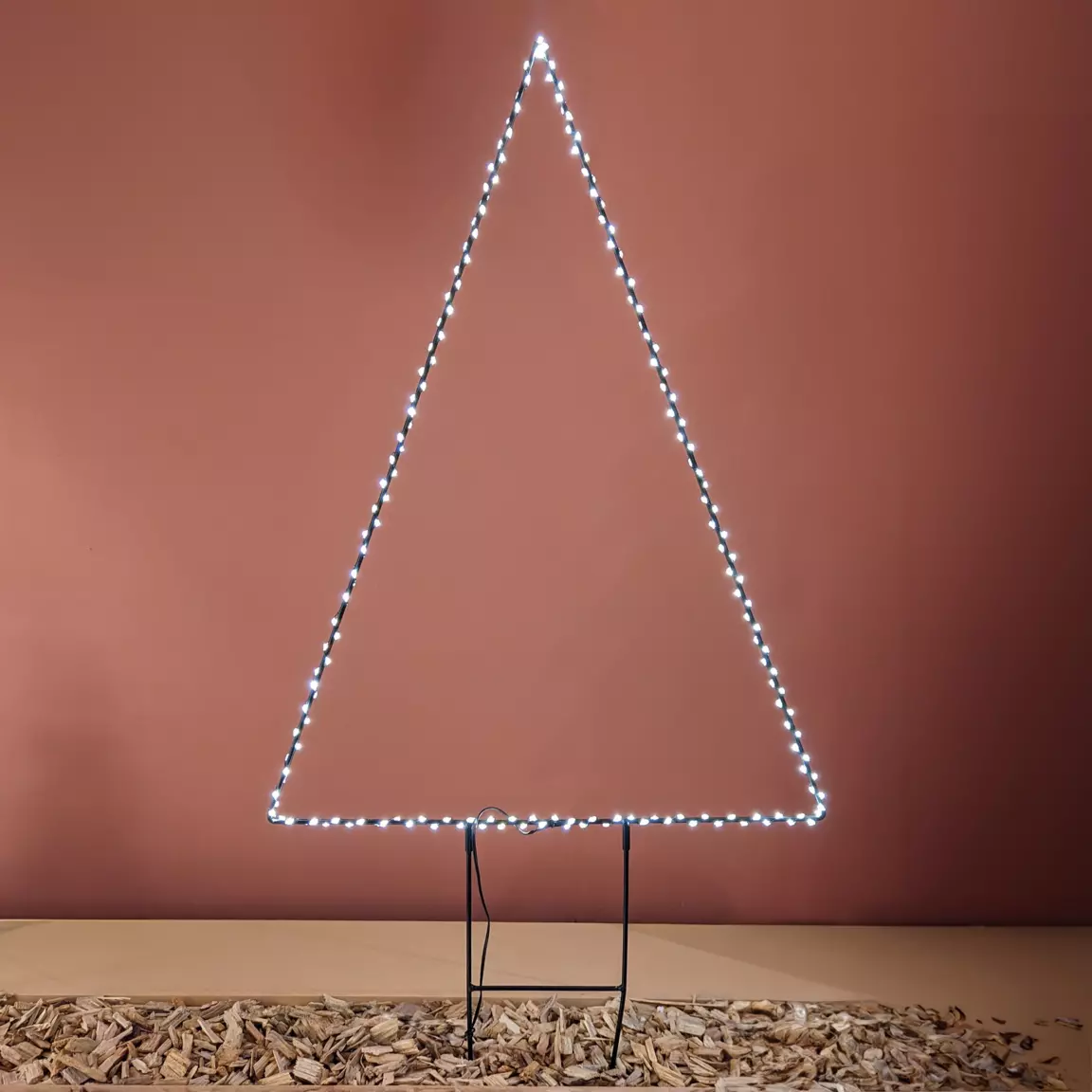 Pyramide lumineuse 180 LED (H77 cm) Sapin Blanc chaud