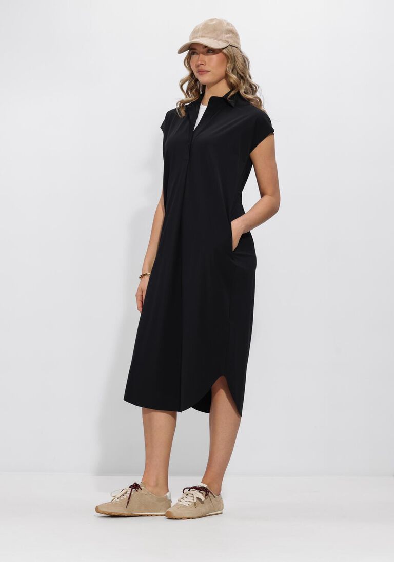 zwarte penn & ink midi jurk dress