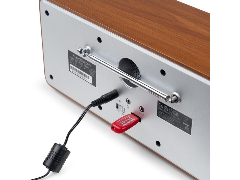 Audizio DAB  Radio Foza Braun/Silber All-in-One-WLAN-Internetradio mit DAB  und UKW