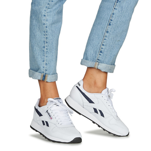 Reebok Classic - CLASSIC LEATHER - Blanc / Marine