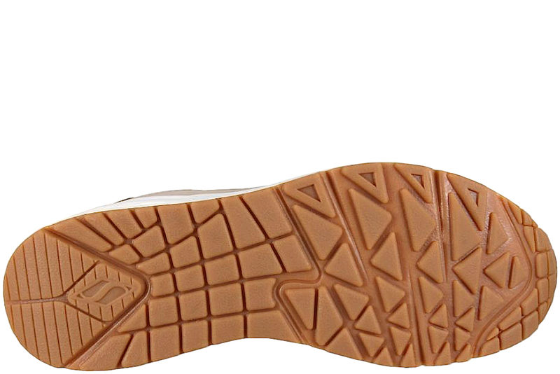 SKECHERS UNO SHIMMER AWAY NUDE SNEAKER
