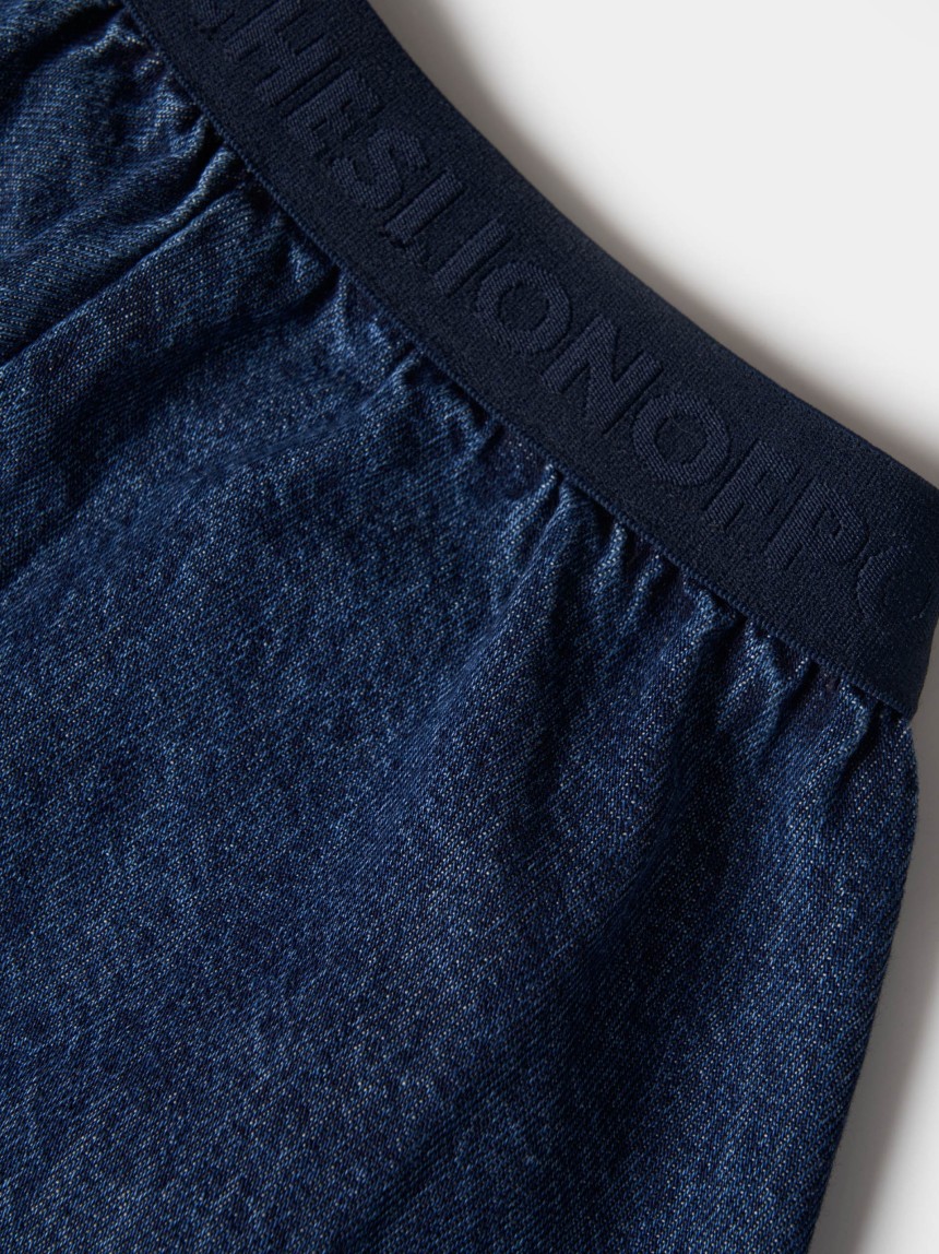 Calças denim wide leg