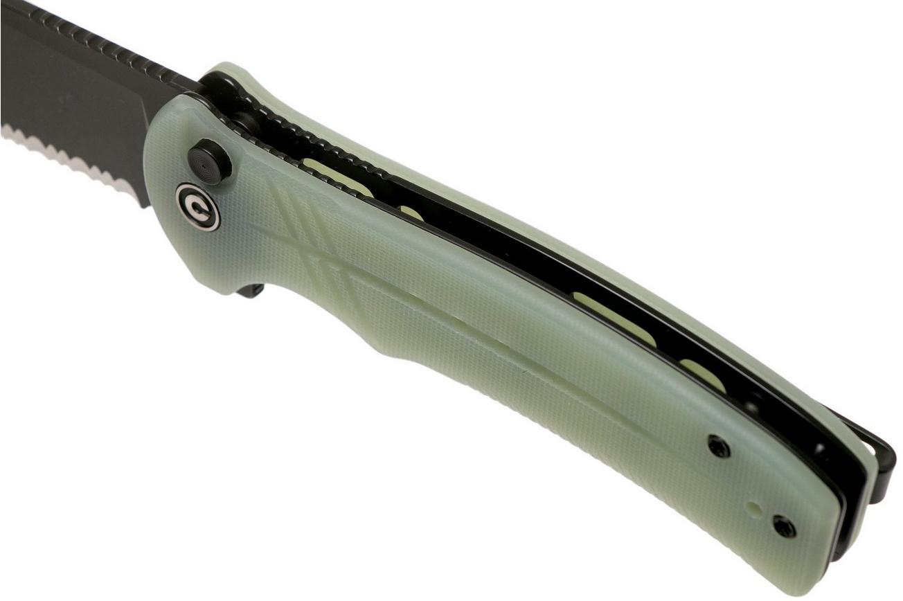 Civivi Cogent C20038E-3 Blackwashed Serrated Edge, Natural G10 zakmes