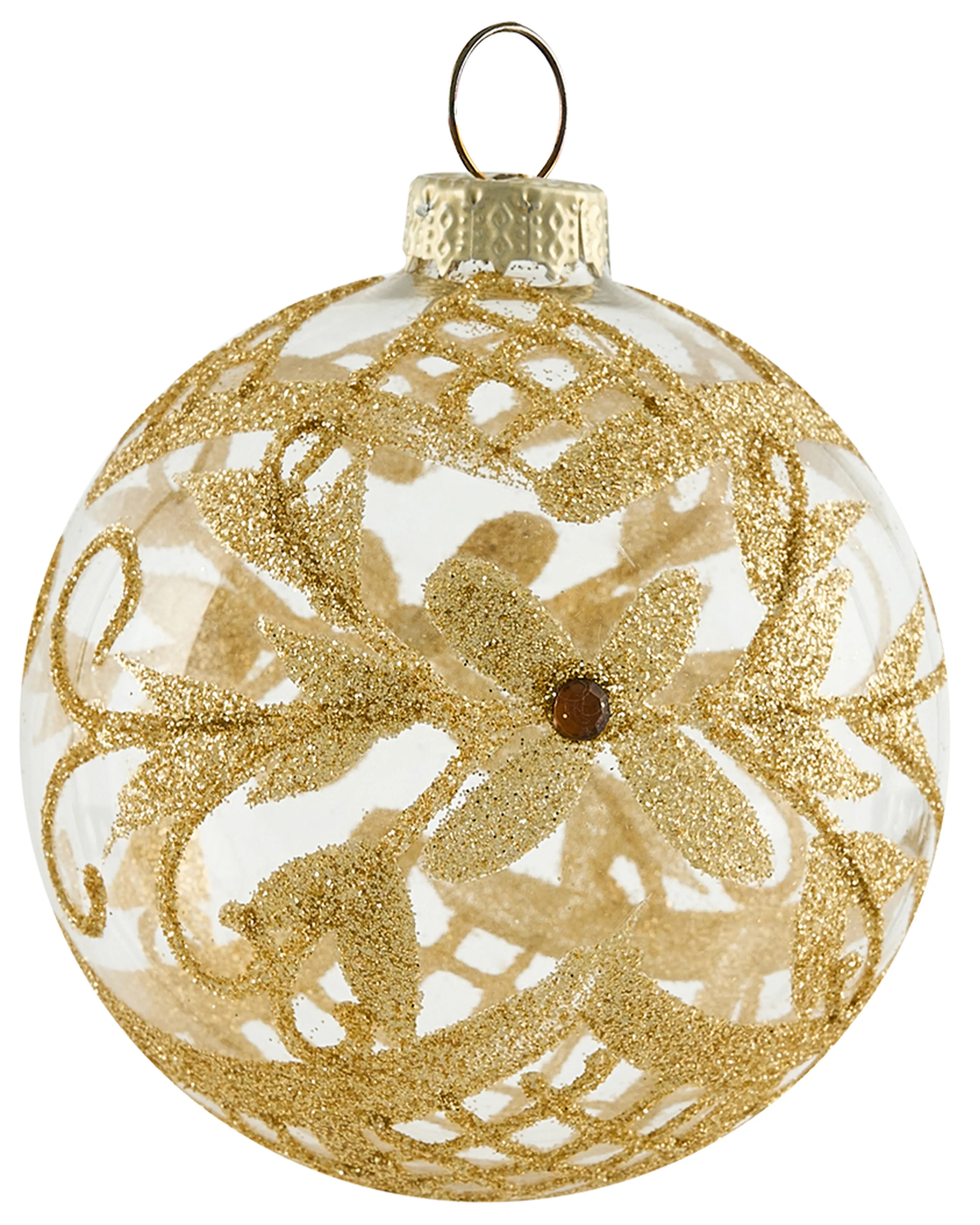 Set van 50 kerstballen SPARKLE Glas Rood/goud