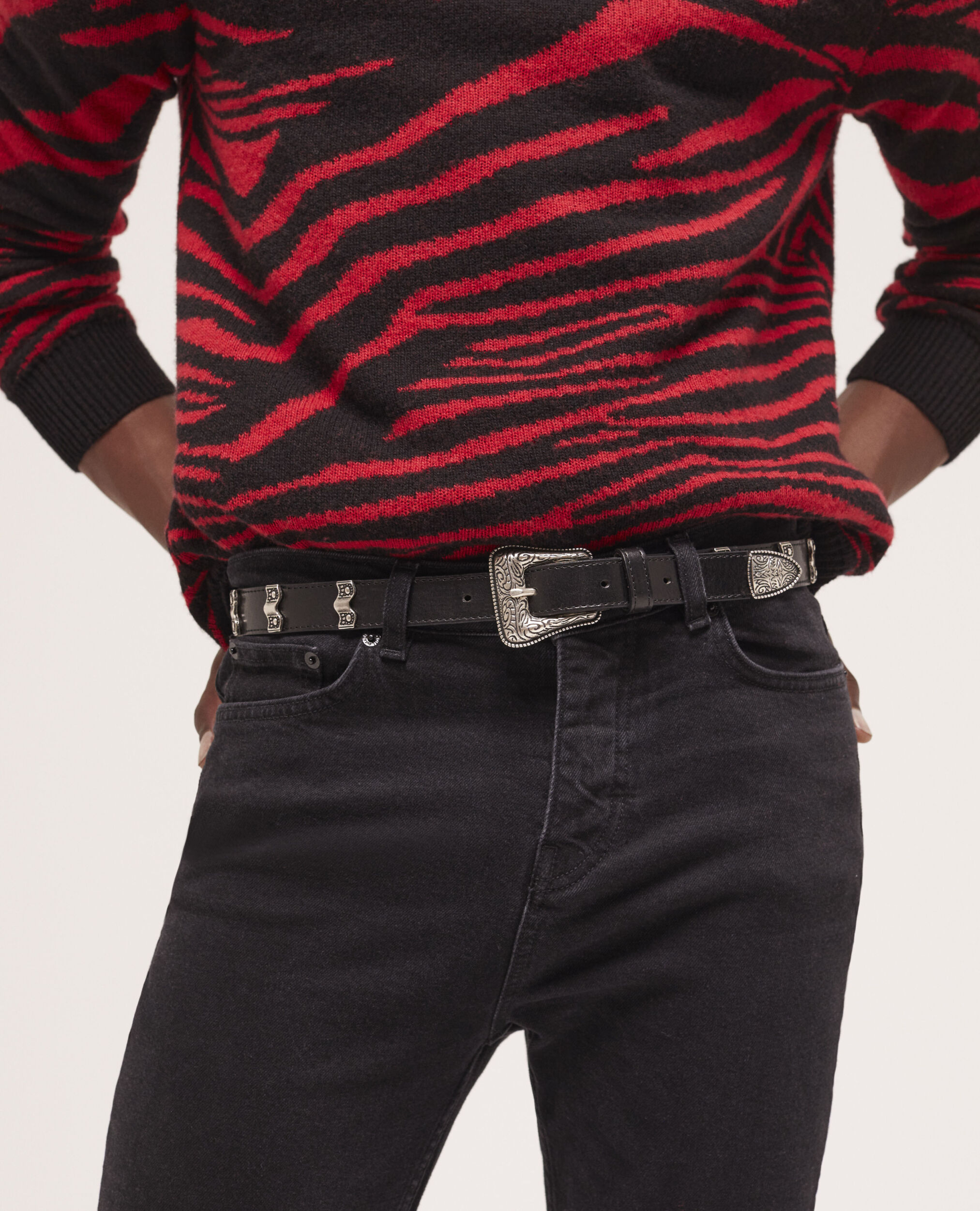 Ceinture en cuir noire