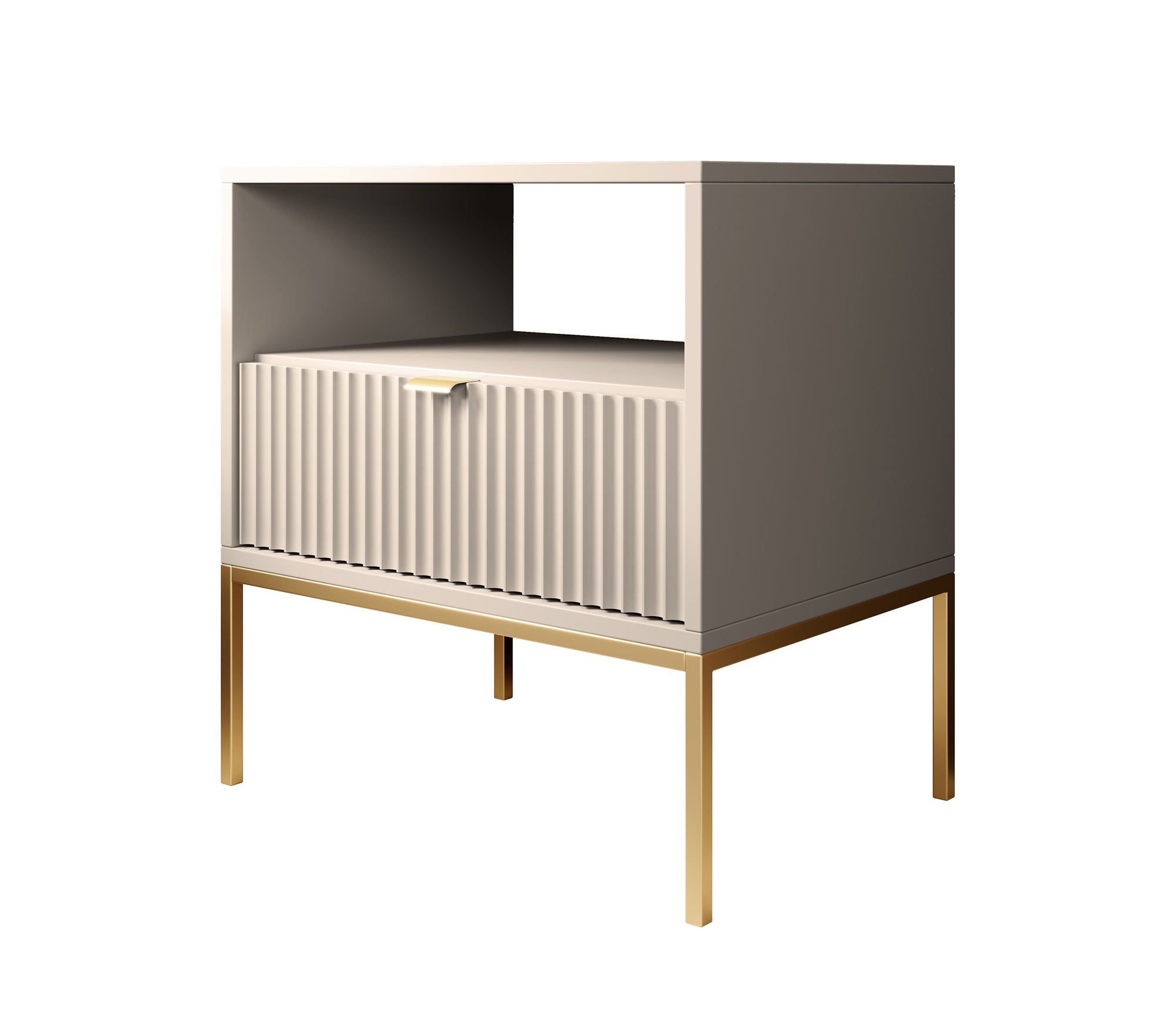 Navil 2 - Nachtkastje - Beige - 54x39x56 cm