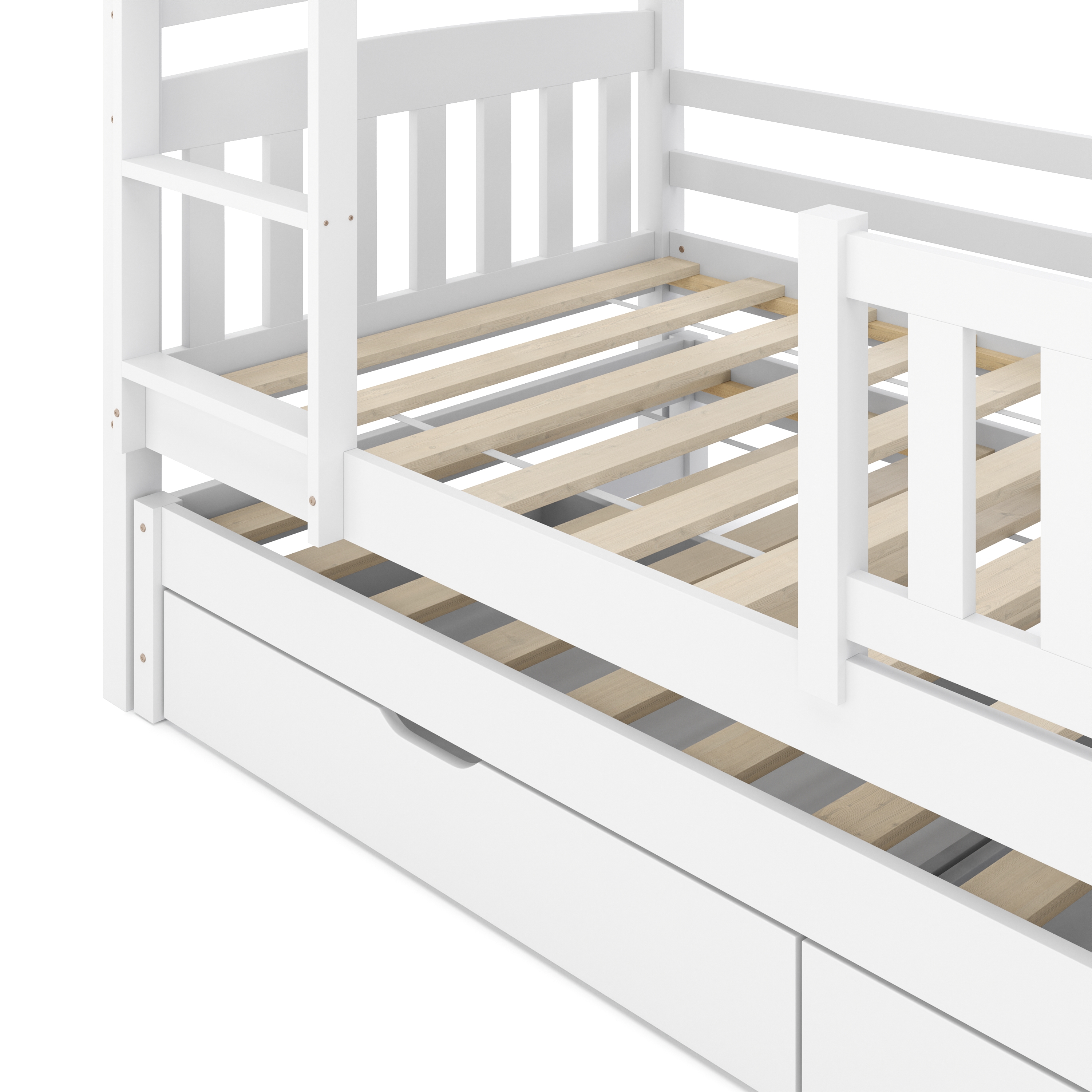 Etagenbett JULIETTE mit Ausziehfunktion 90 x 200 cm weiss