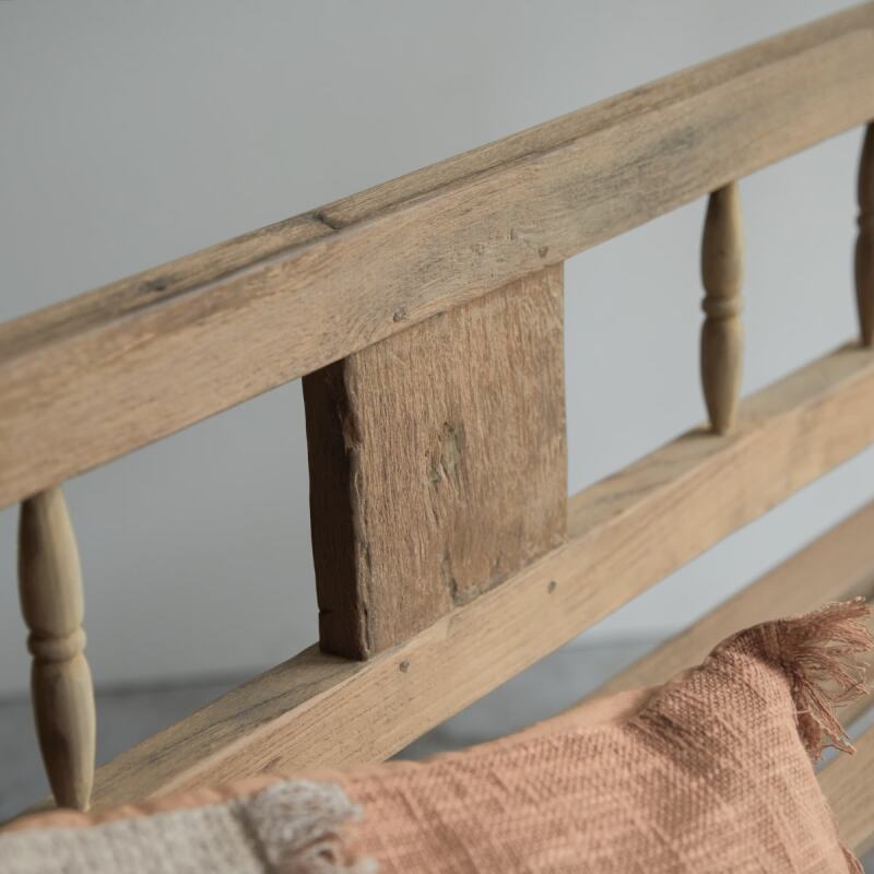 Banc Paula en teck massif recyclé, largeur 195 cm