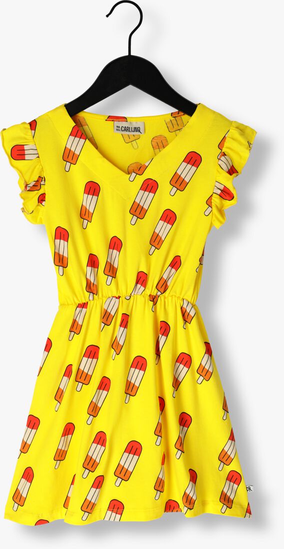 CARLIJNQ gele carlijnq maxi jurk popsicle - ruffles tanktop dress