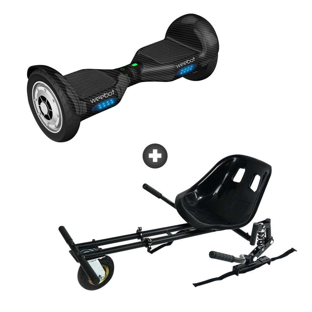 Pack Hoverkart + Hoverboard 4x4 Carbon - 10 Pouces
