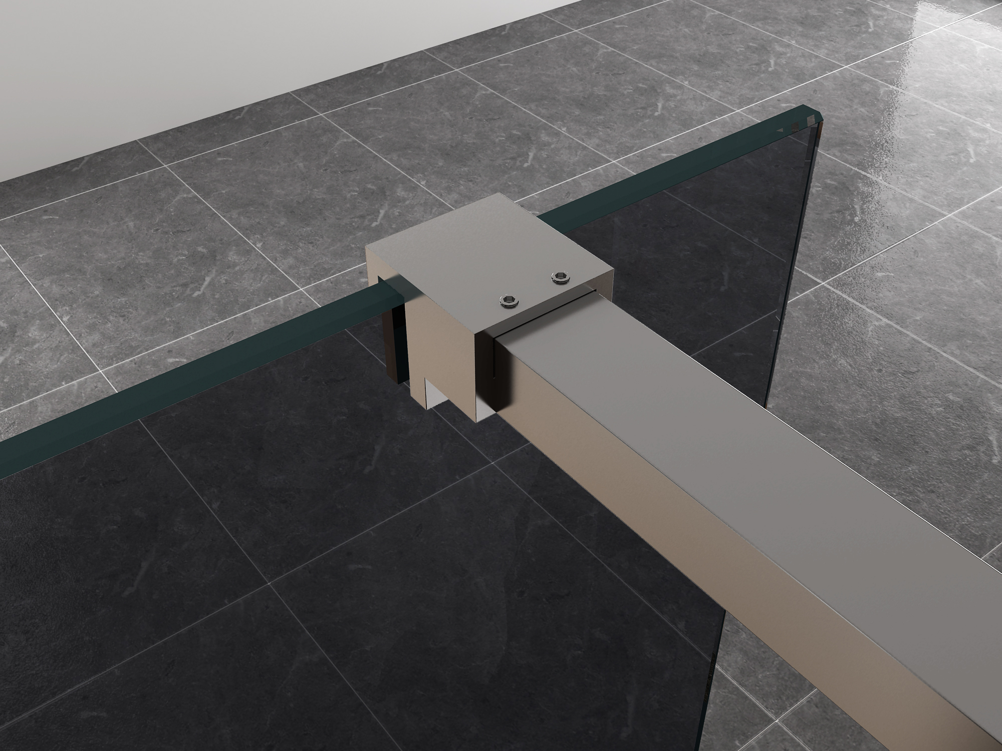 Mueller Slimline glaswand rookglas 120x200cm 8mm NANO glas