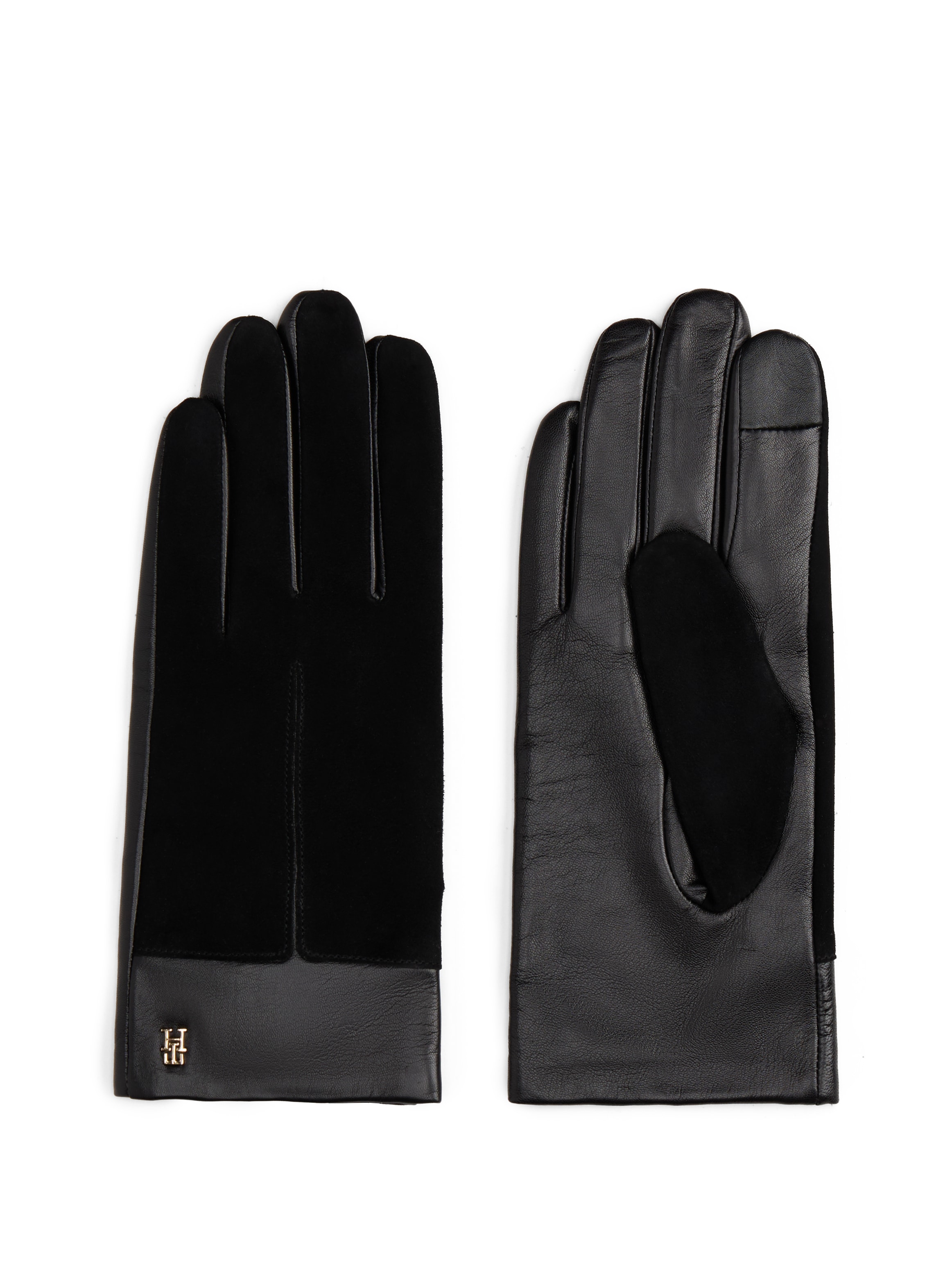 Tommy Hilfiger Lederhandschuhe »TH SUEDE LEATHER«, aus Glatt- und Wildleder, für Damen