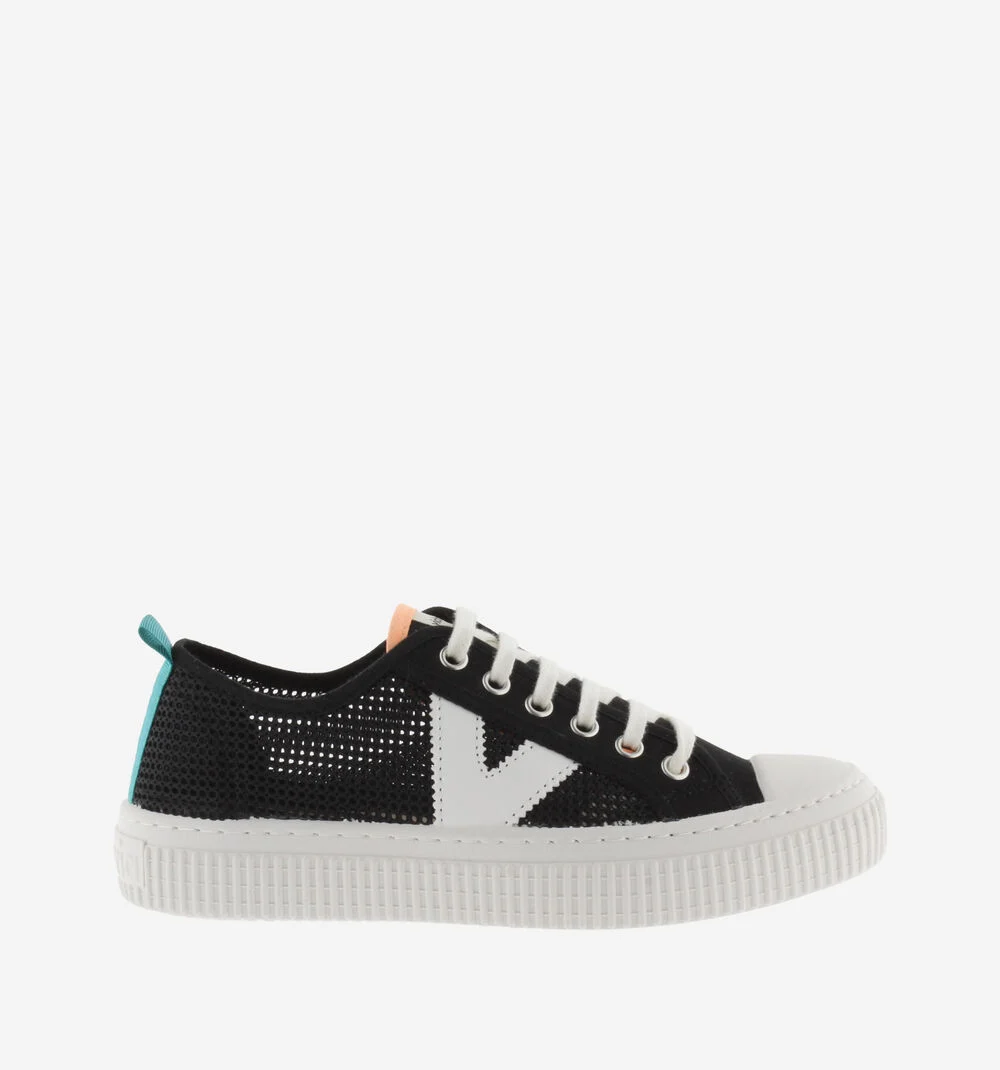 1915 RE-EDITION BASKET MESH Baskets en toile et mesh pour femme NEGRO