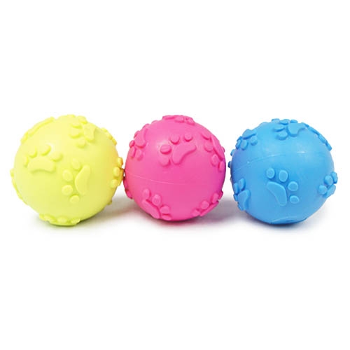 Bola de brinquedo com pegadas de pata para cães