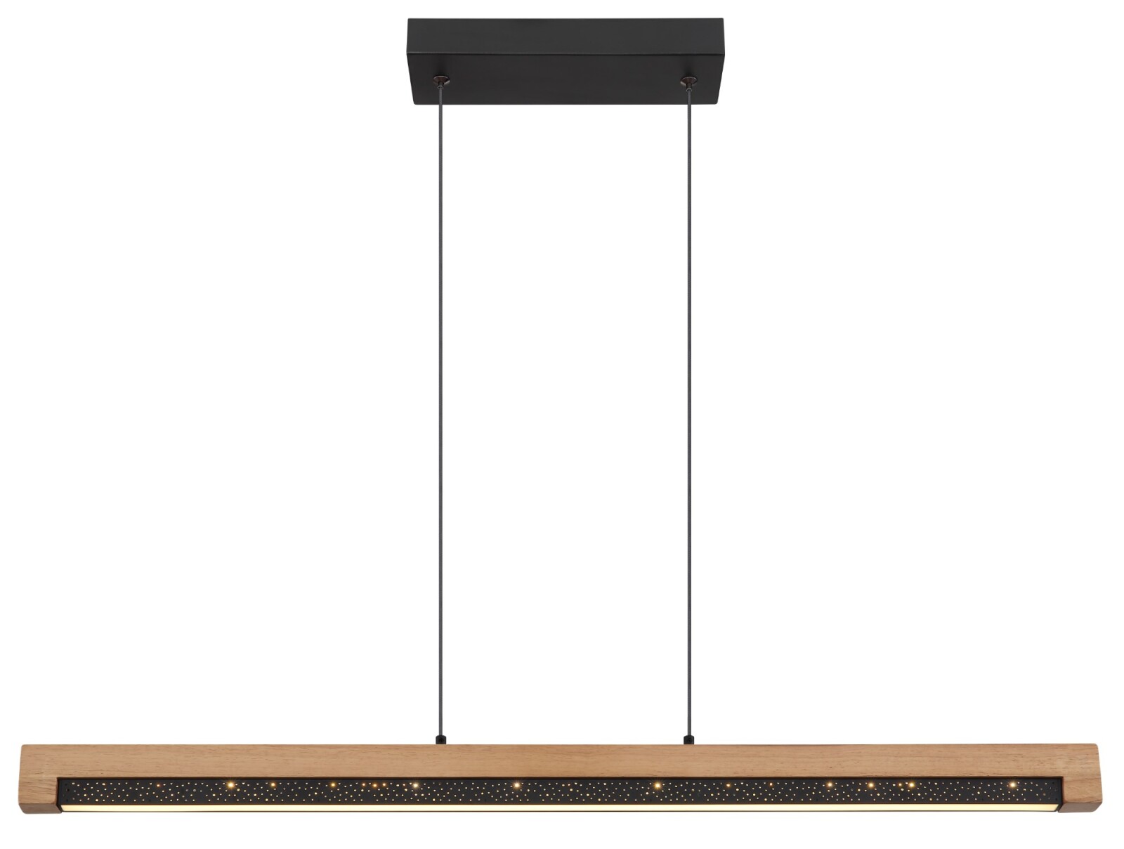 LED-Hängeleuchte - Holz-schwarz - 120 cm