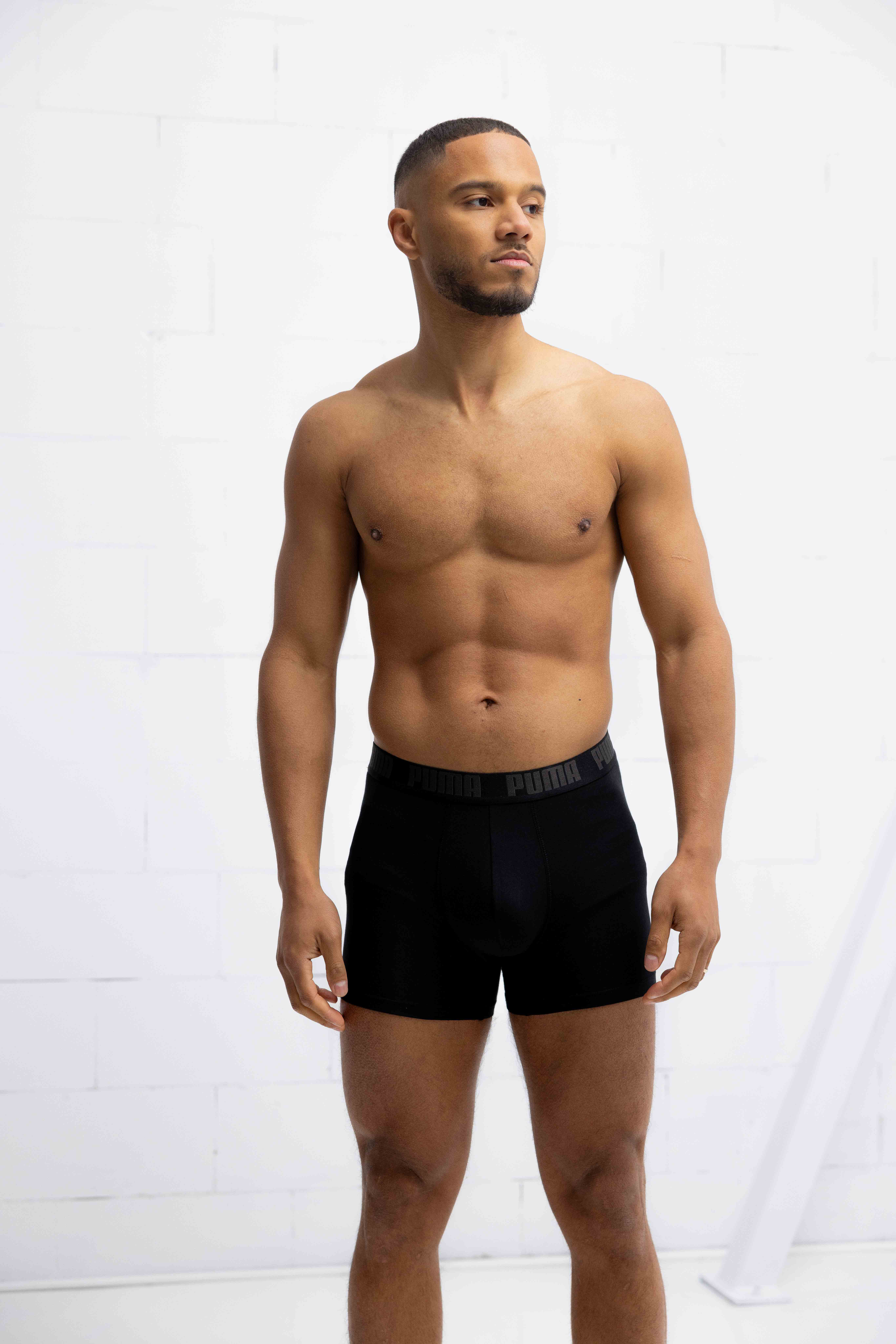 Puma Everyday Basic Boxershort Heren 6-Pack Zwart/Zwart