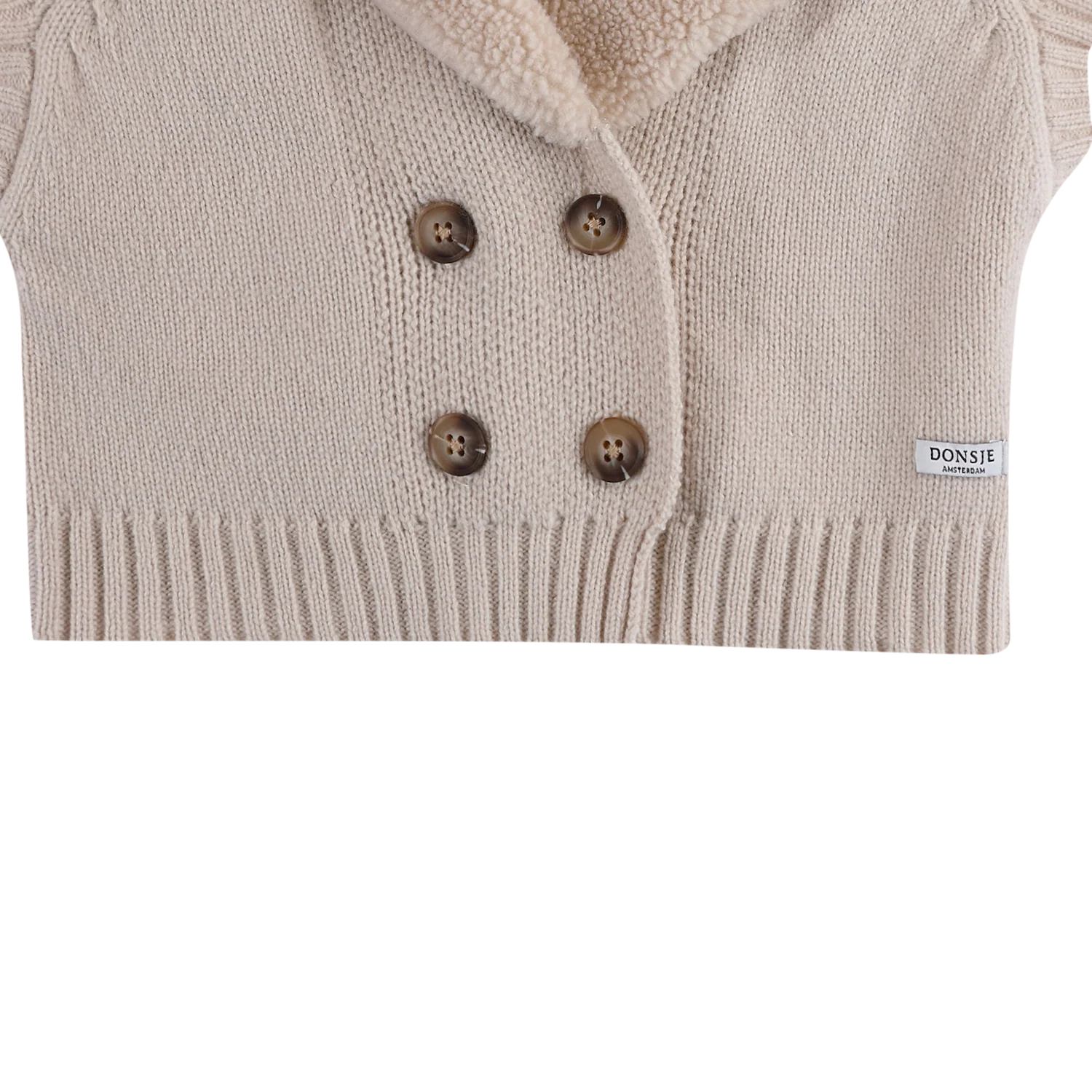 Nannie Merino Wool Waistcoat | Soft Sand